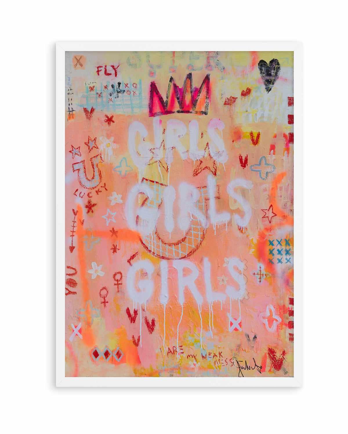 Girls Girls Girls by Jackie Green | Art Print from Olive et Oriel where you can shop wallpaper and artworks online