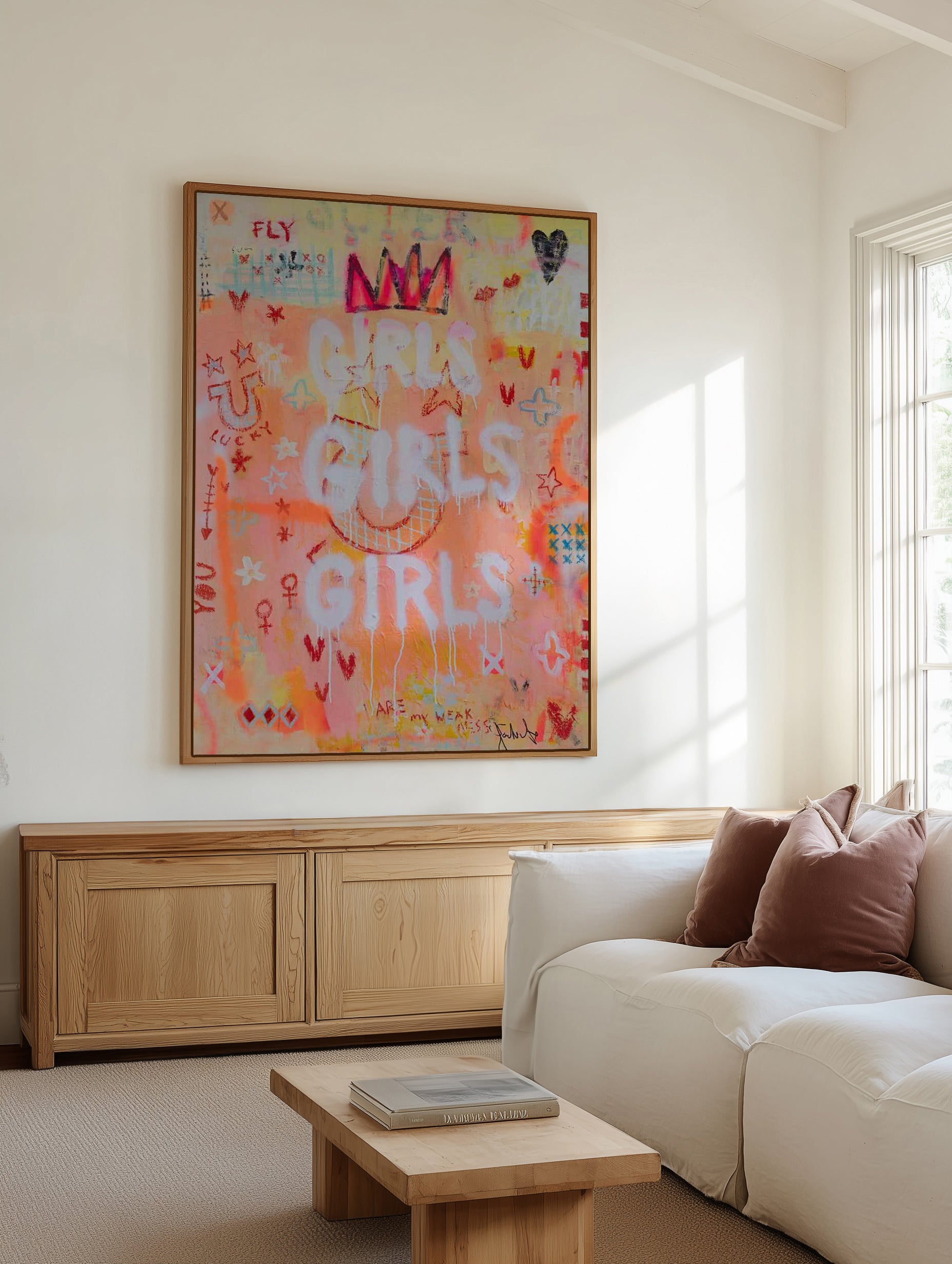 Girls Girls Girls by Jackie Green | Framed Canvas Art Print