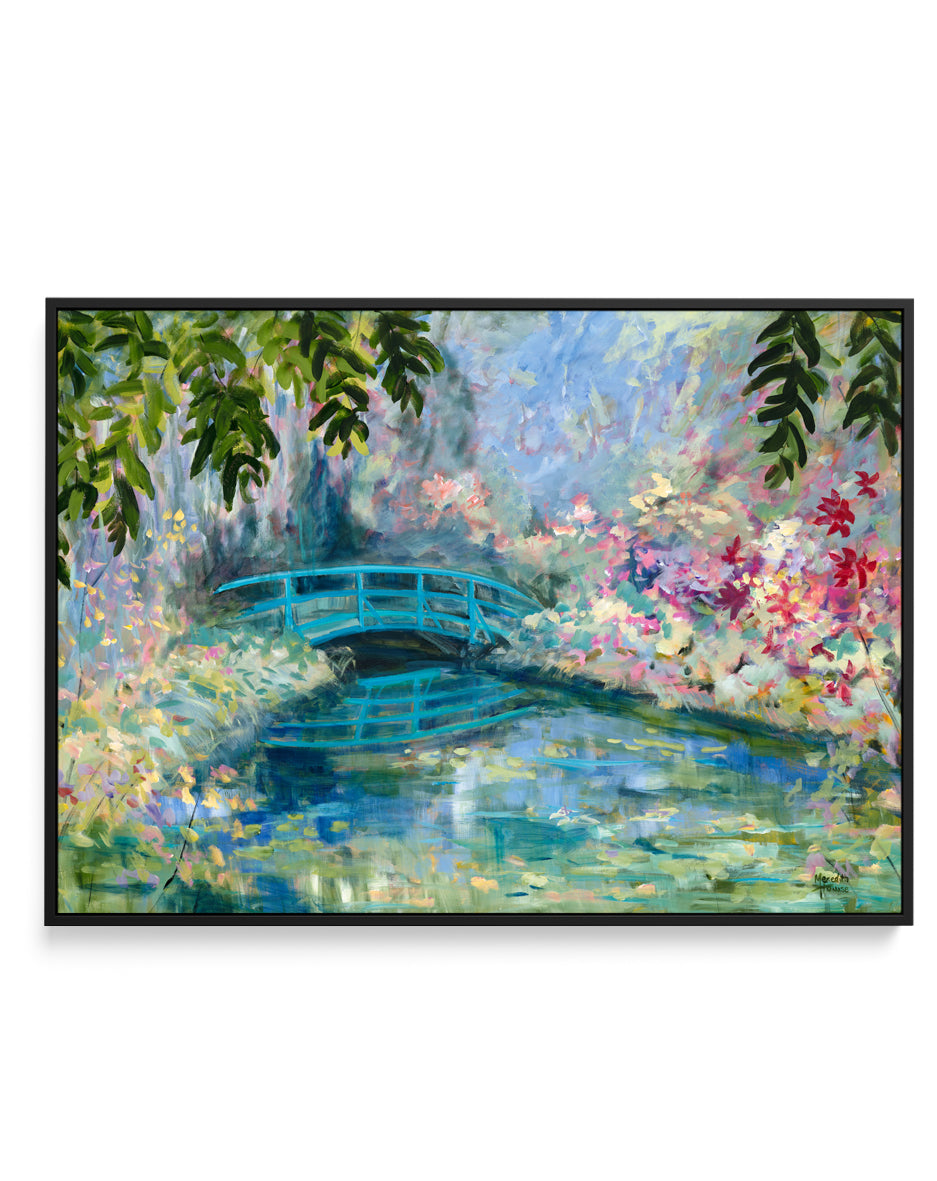 Giverny Garden Bridge by Meredith Howse | Framed Canvas Art Print