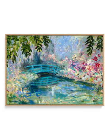 Giverny Garden Bridge by Meredith Howse | Framed Canvas Wall Art