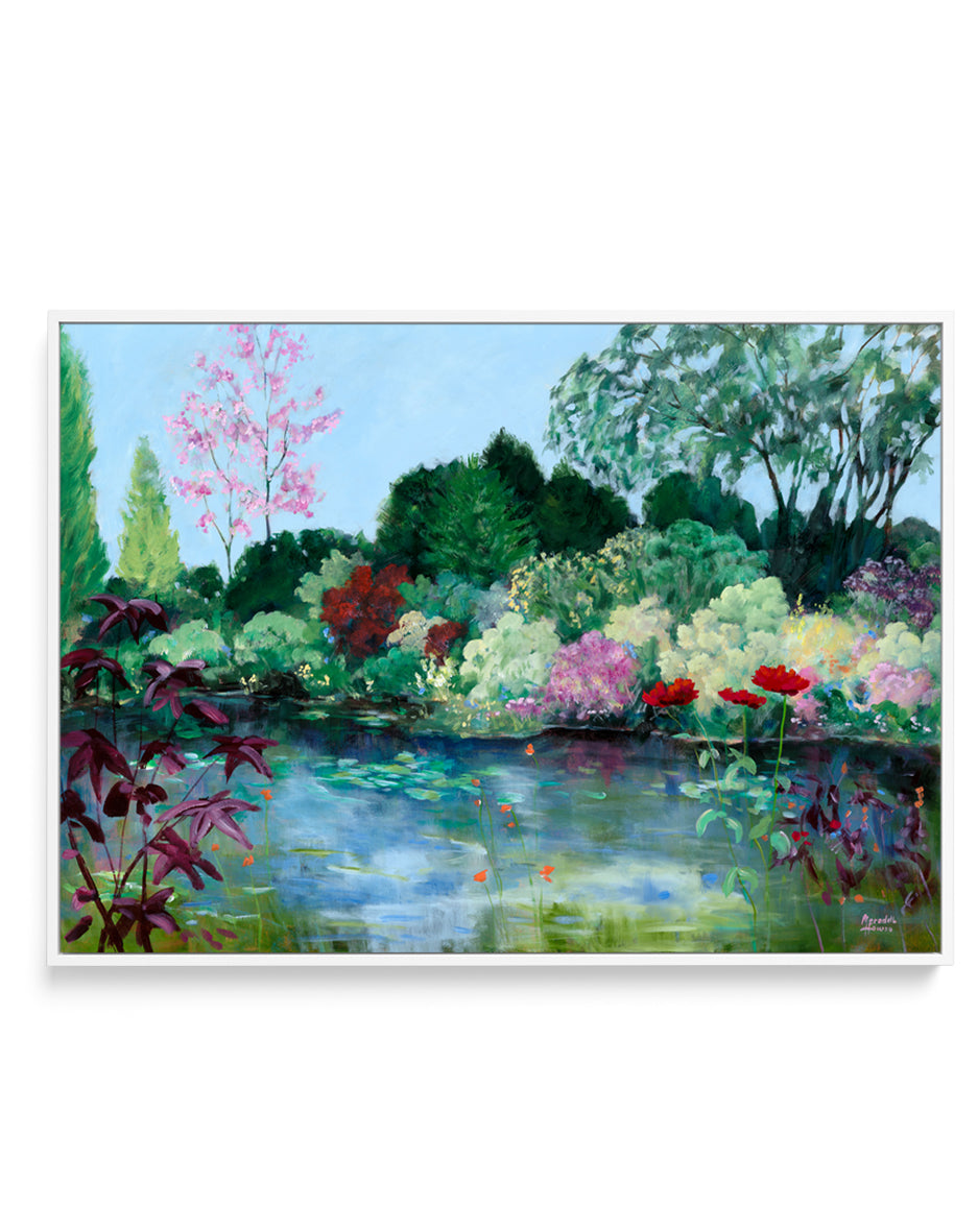 Giverny Water Lily Pond by Meredith Howse | Framed Canvas Art Print