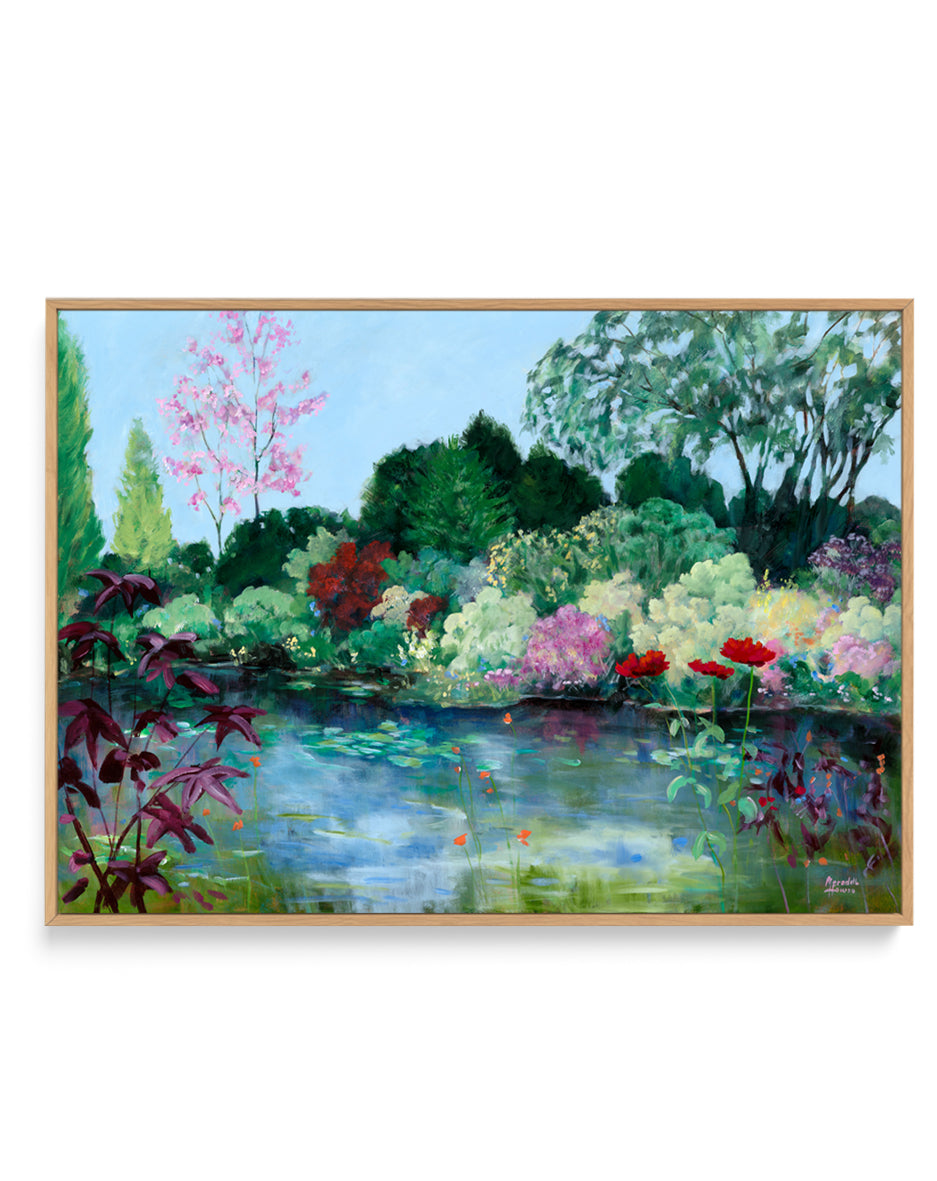 Giverny Water Lily Pond by Meredith Howse | Framed Canvas Art Print