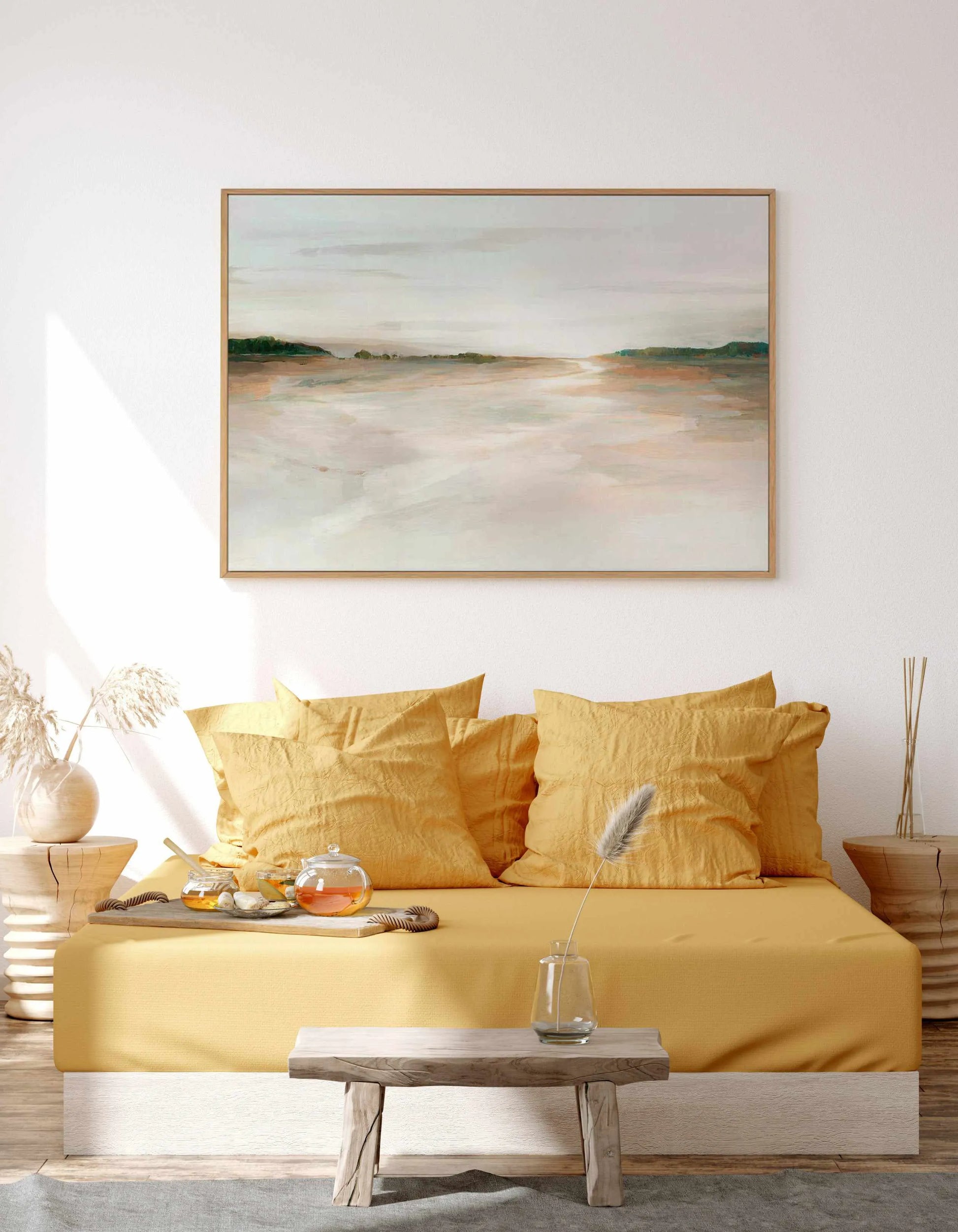 Glacier Dreaming | Framed Canvas Art Print from Olive et Oriel where you can shop wallpaper and artworks online