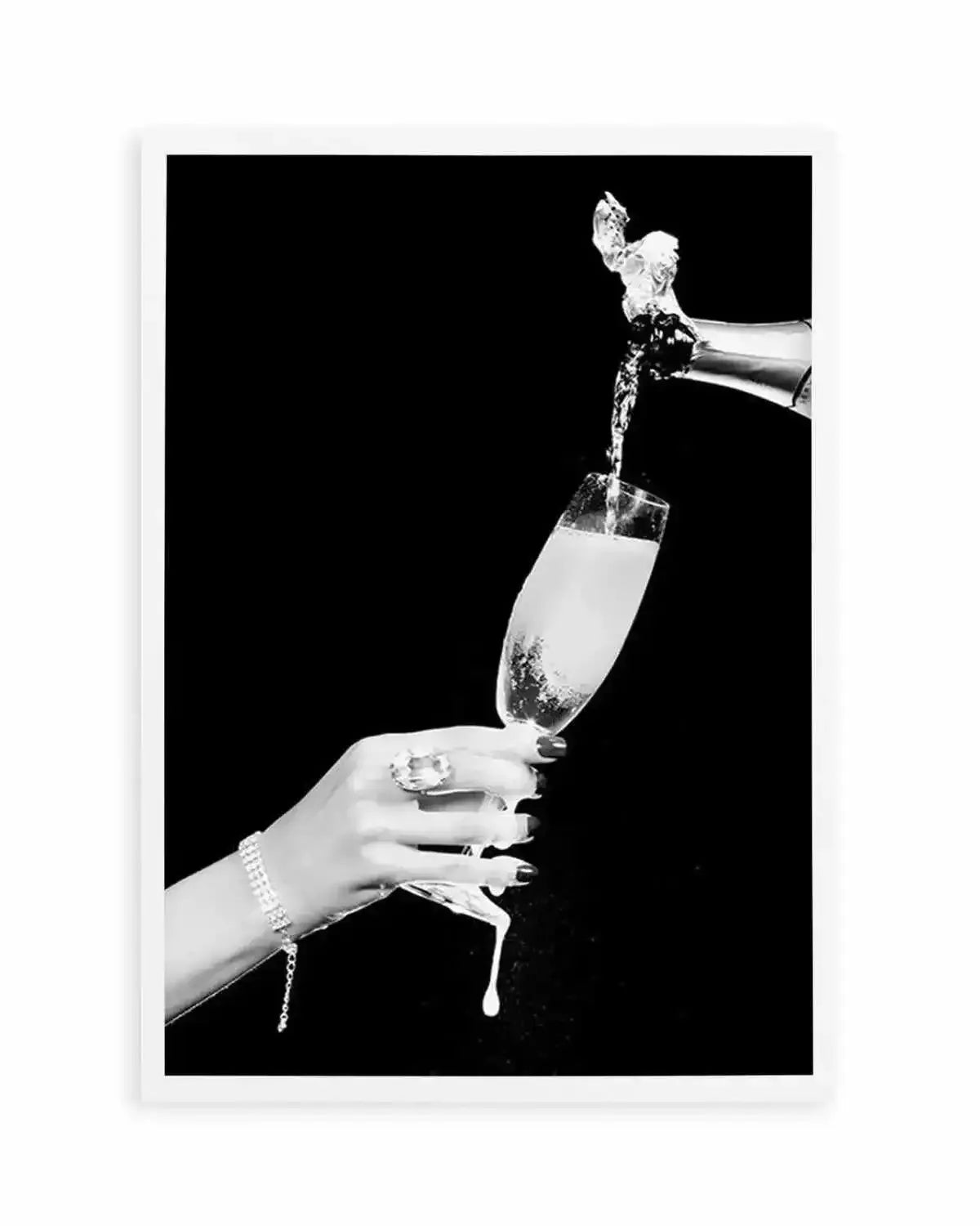 Glass of Champagne Art Print from Olive et Oriel where you can shop wallpaper and artworks online