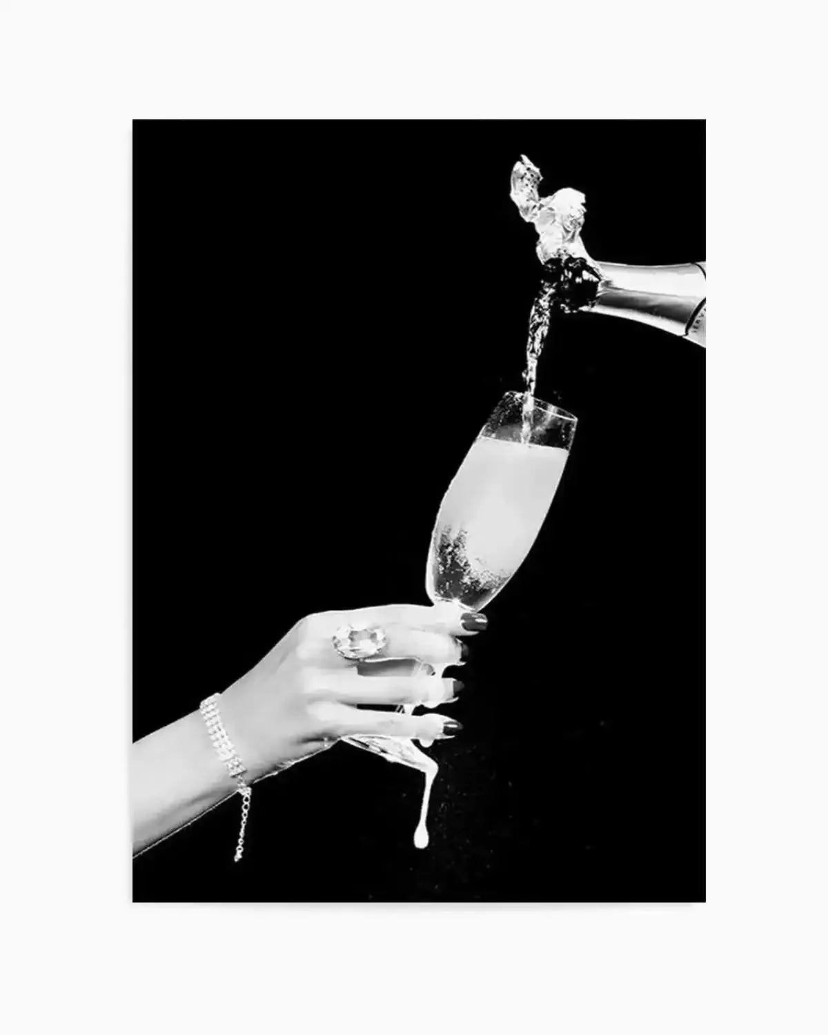 Glass of Champagne Art Print from Olive et Oriel where you can shop wallpaper and artworks online