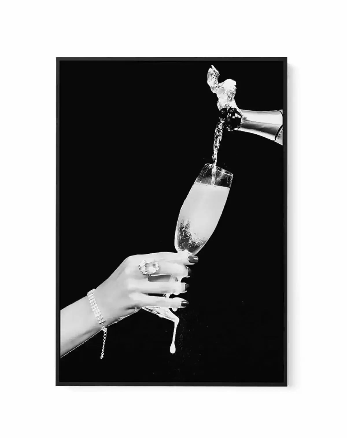 Glass of Champagne | Framed Canvas-CANVAS-You can shop wall art online with Olive et Oriel for everything from abstract art to fun kids wall art. Our beautiful modern art prints and canvas art are available from large canvas prints to wall art paintings and our proudly Australian artwork collection offers only the highest quality framed large wall art and canvas art Australia - You can buy fashion photography prints or Hampton print posters and paintings on canvas from Olive et Oriel and have th