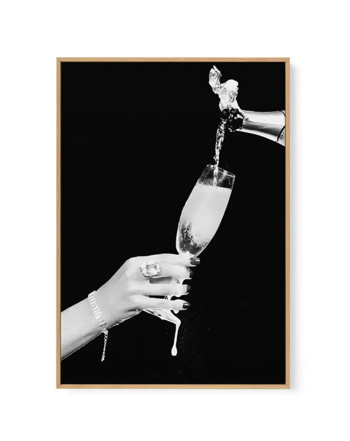 Glass of Champagne | Framed Canvas-CANVAS-You can shop wall art online with Olive et Oriel for everything from abstract art to fun kids wall art. Our beautiful modern art prints and canvas art are available from large canvas prints to wall art paintings and our proudly Australian artwork collection offers only the highest quality framed large wall art and canvas art Australia - You can buy fashion photography prints or Hampton print posters and paintings on canvas from Olive et Oriel and have th