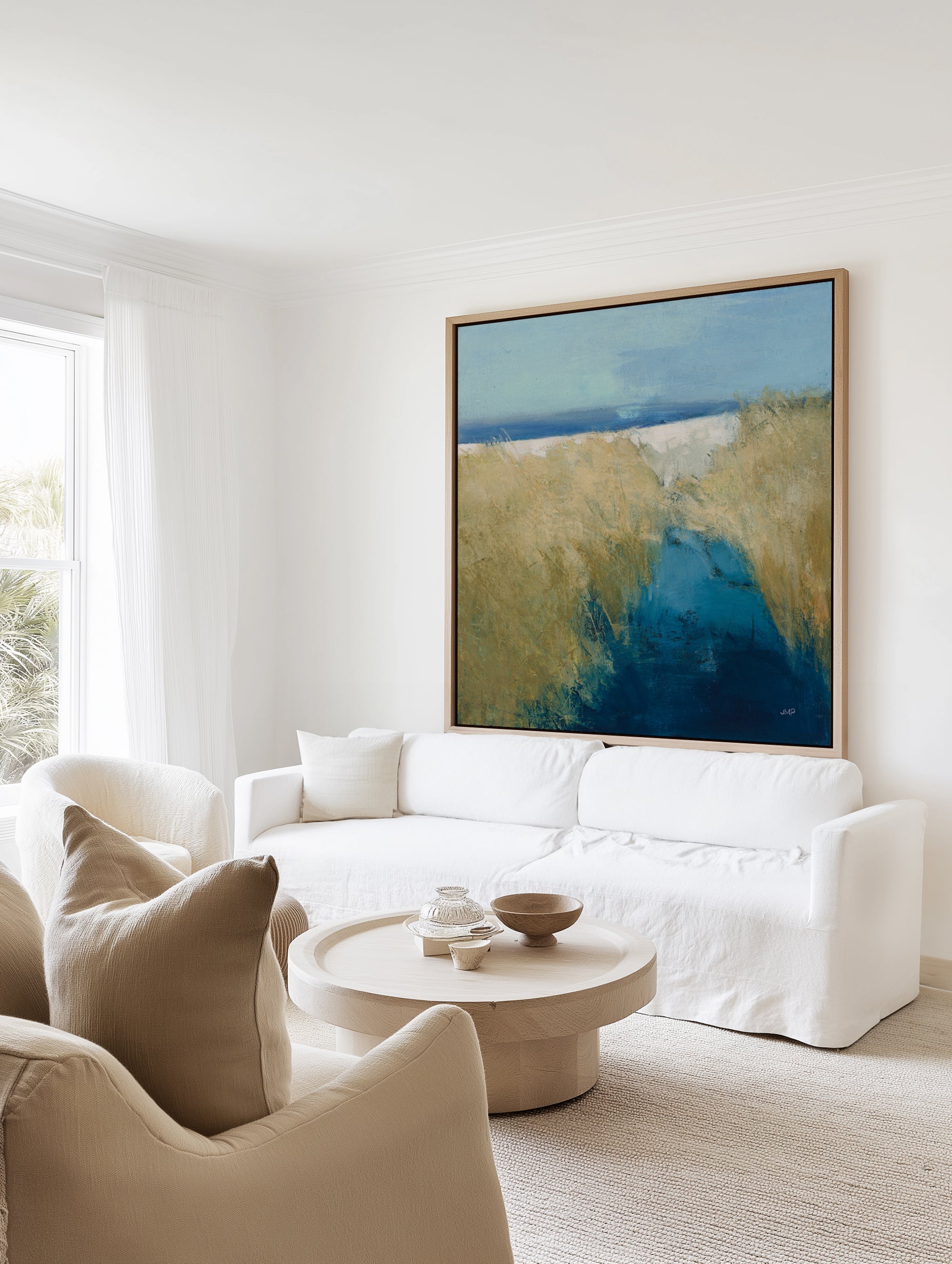 Glimpse of the Shore | Framed Canvas Art Print