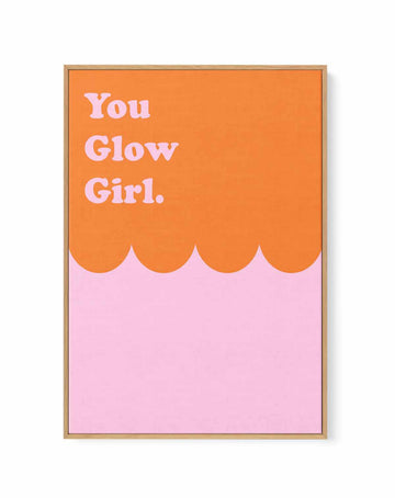 Glow Girl | Framed Canvas Art Print from Olive et Oriel where you can shop wallpaper and artworks online