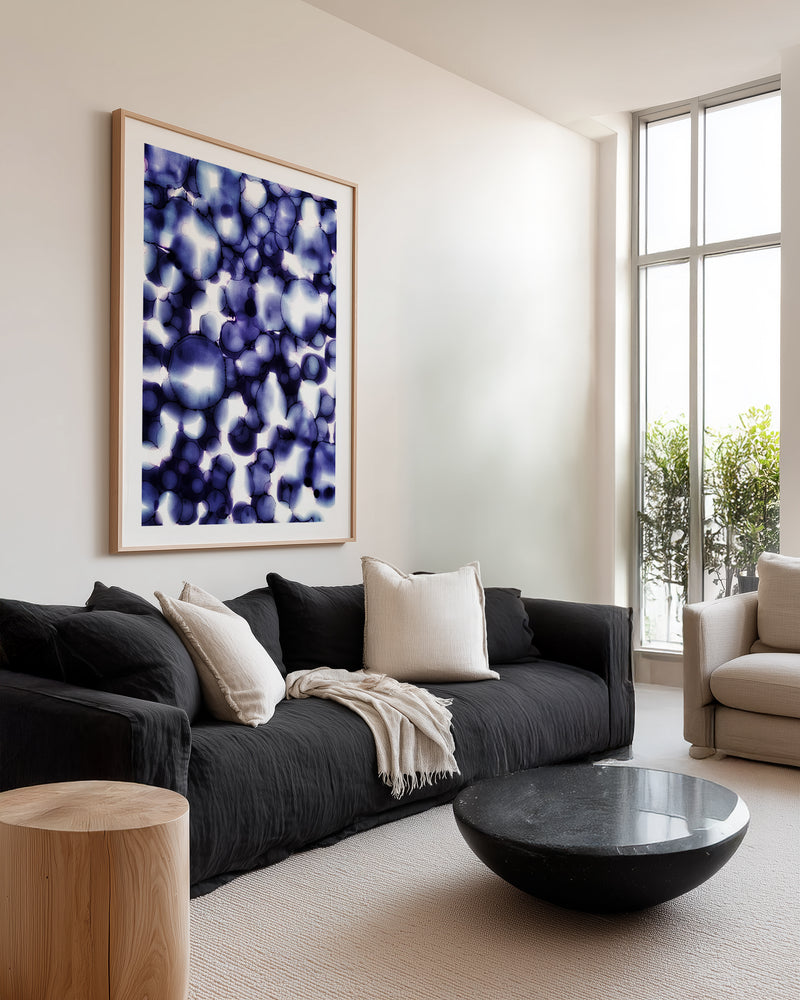 Glowing Blue Fluid by Tara Mann | Art Print