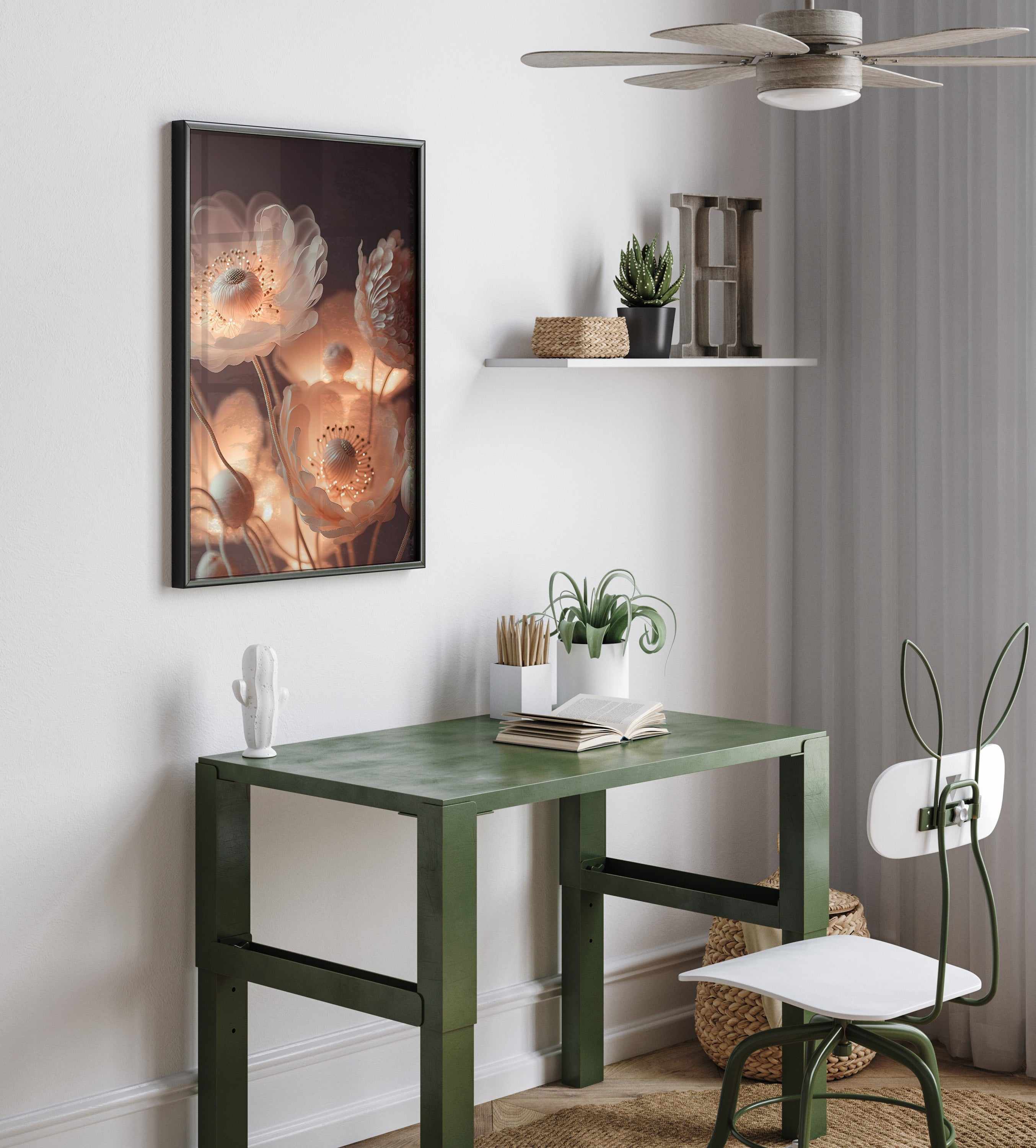 Glowing flowers By Treechild | Art Print from Olive et Oriel where you can shop wallpaper and artworks online