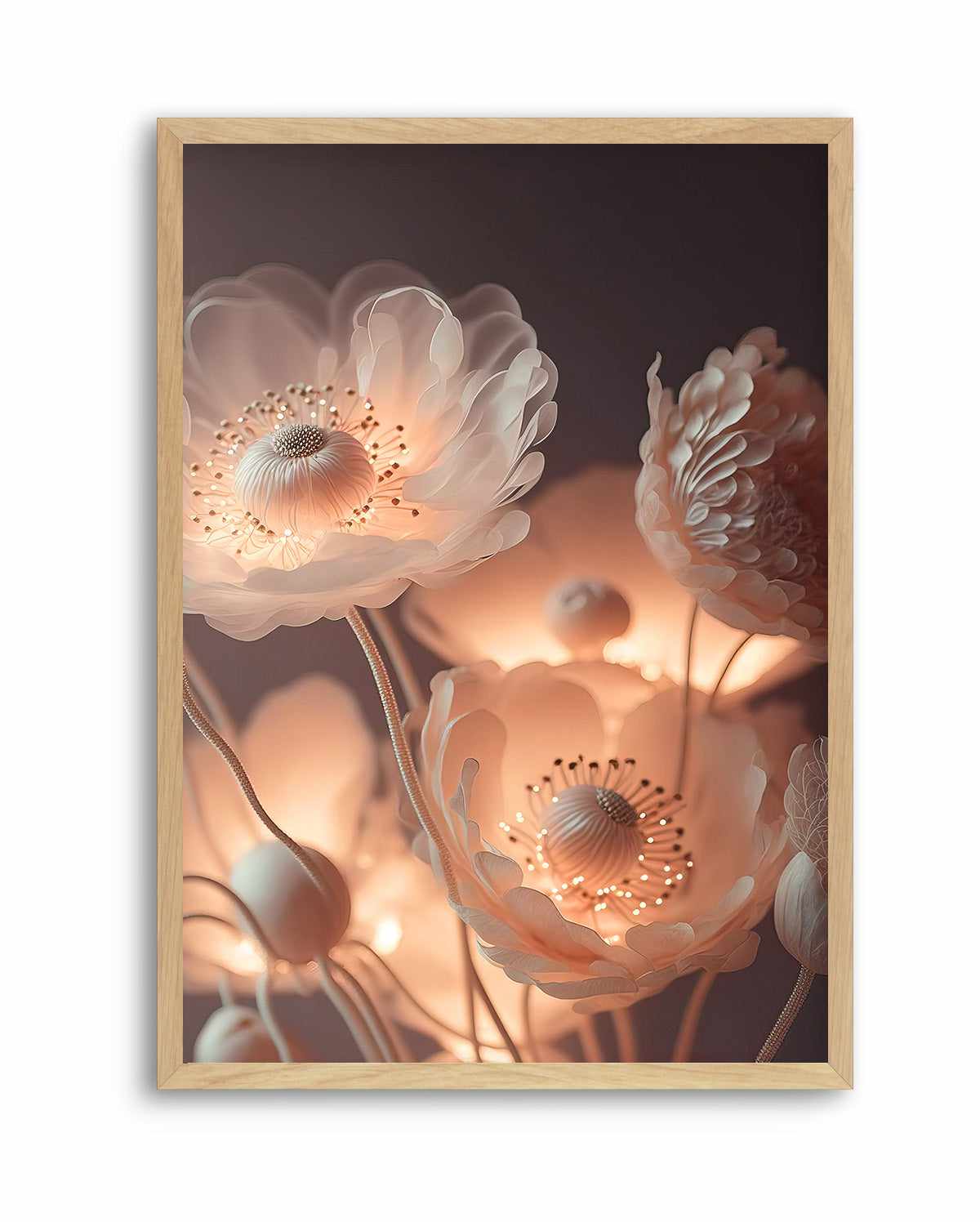 Glowing flowers By Treechild | Art Print from Olive et Oriel where you can shop wallpaper and artworks online