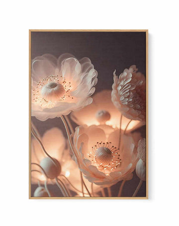 Glowing flowers By Treechild | Framed Canvas Art Print from Olive et Oriel where you can shop wallpaper and artworks online