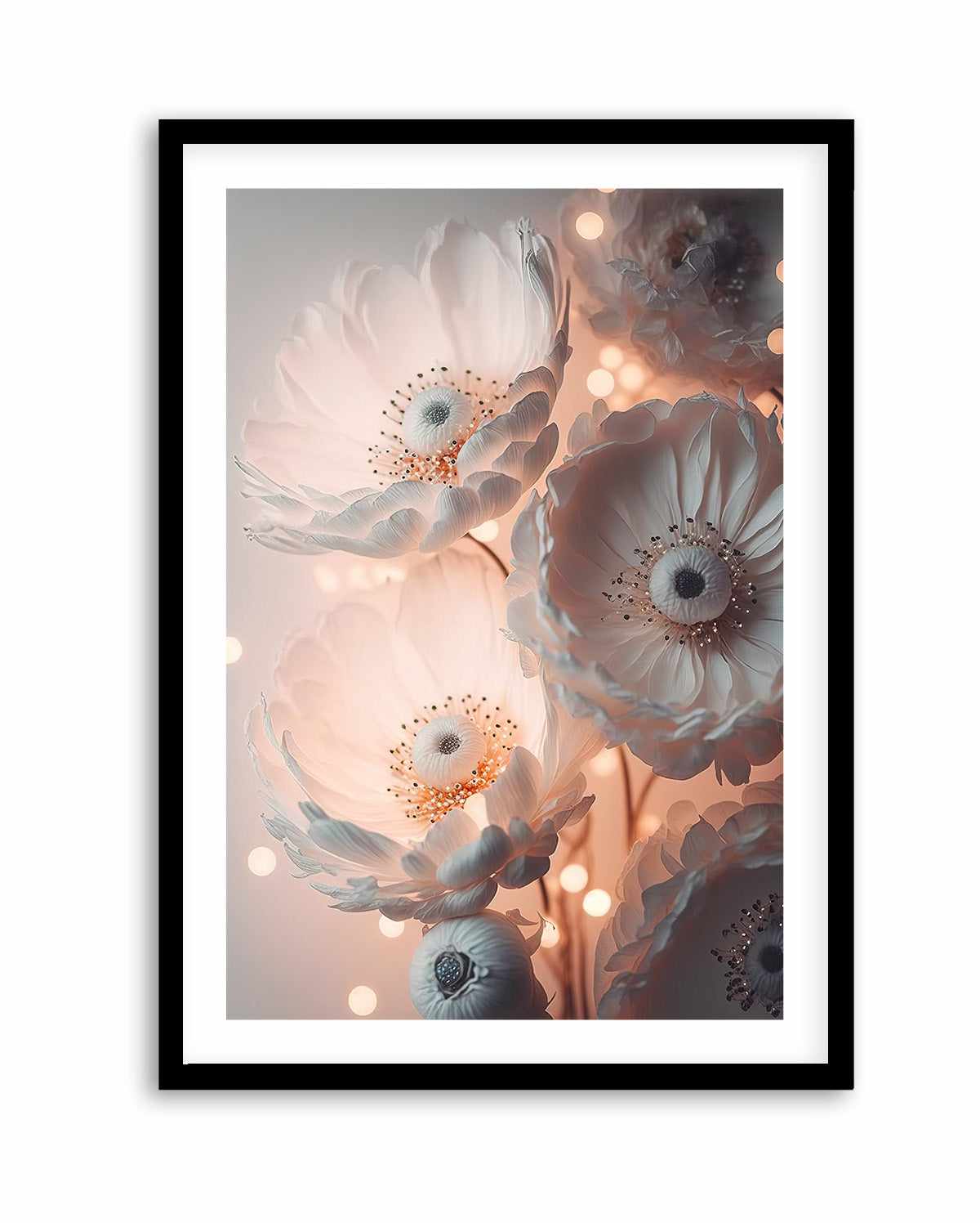 Glowing pastel pink flowers By Treechild | Art Print