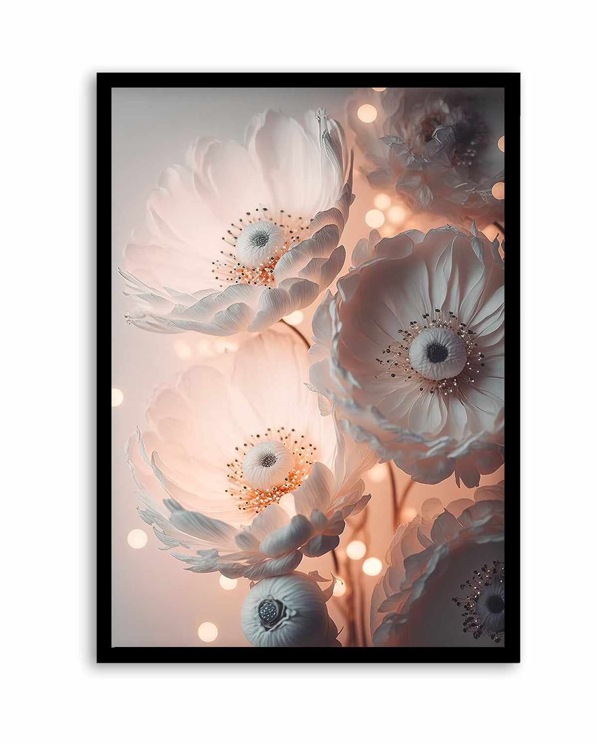 Glowing pastel pink flowers By Treechild | Art Print