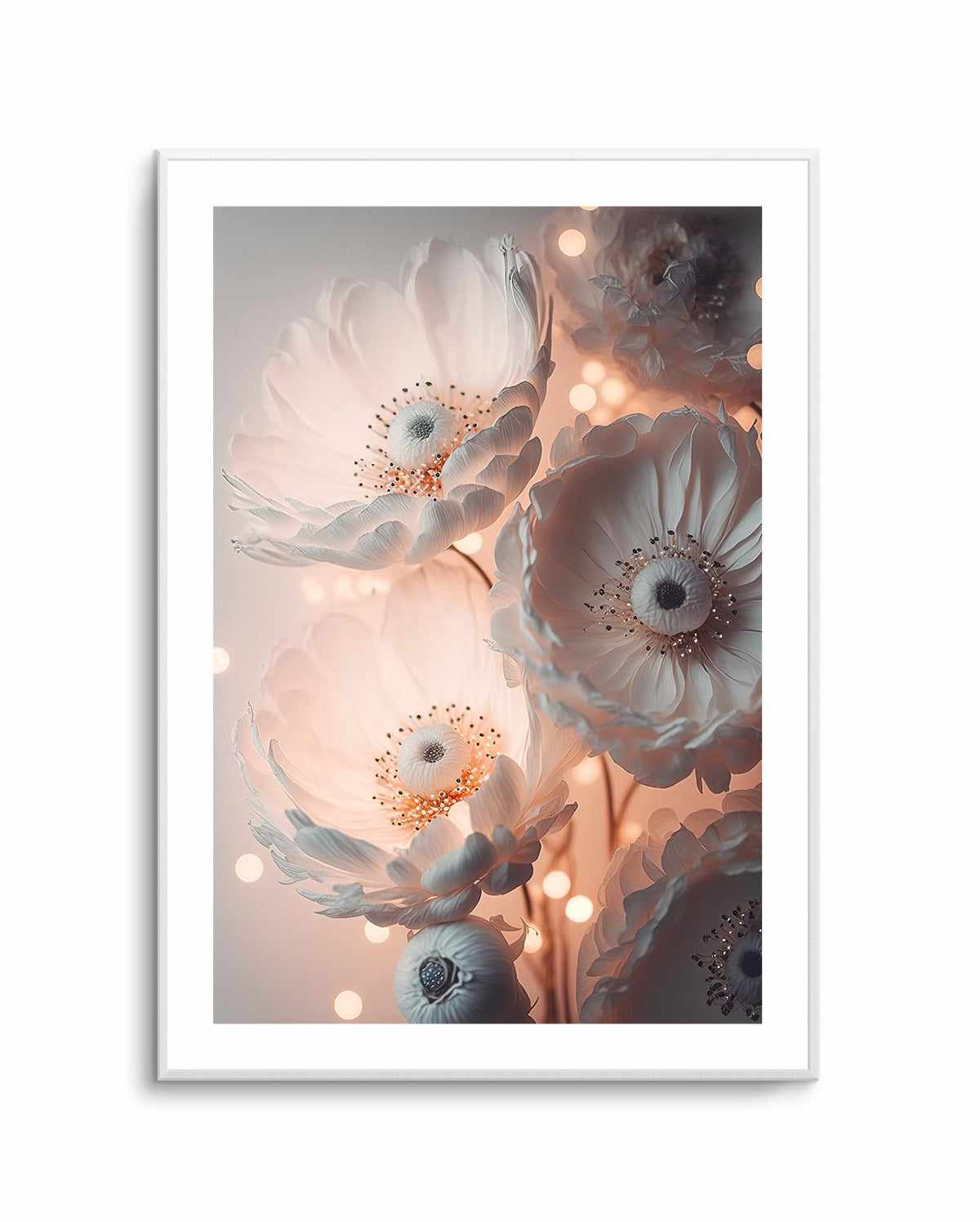 Glowing pastel pink flowers By Treechild | Art Print