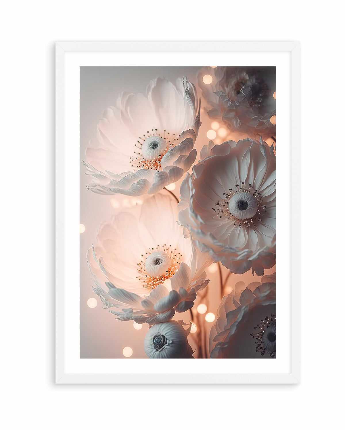 Glowing pastel pink flowers By Treechild | Art Print