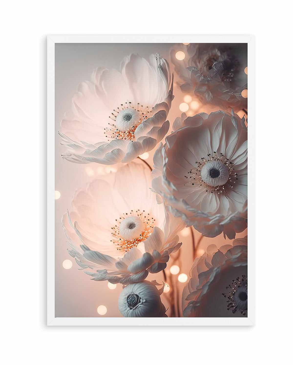 Glowing pastel pink flowers By Treechild | Art Print