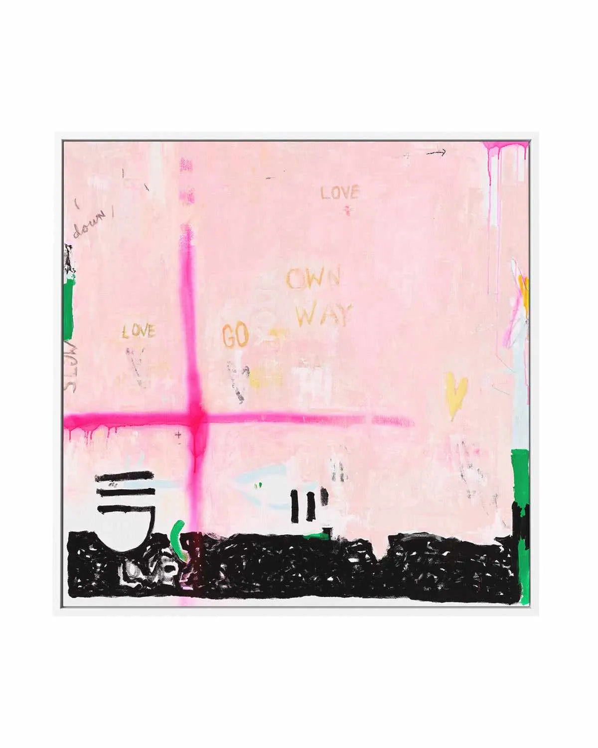 Go Your Own Way by Jackie Green | Framed Canvas Art Print from Olive et Oriel where you can shop wallpaper and artworks online