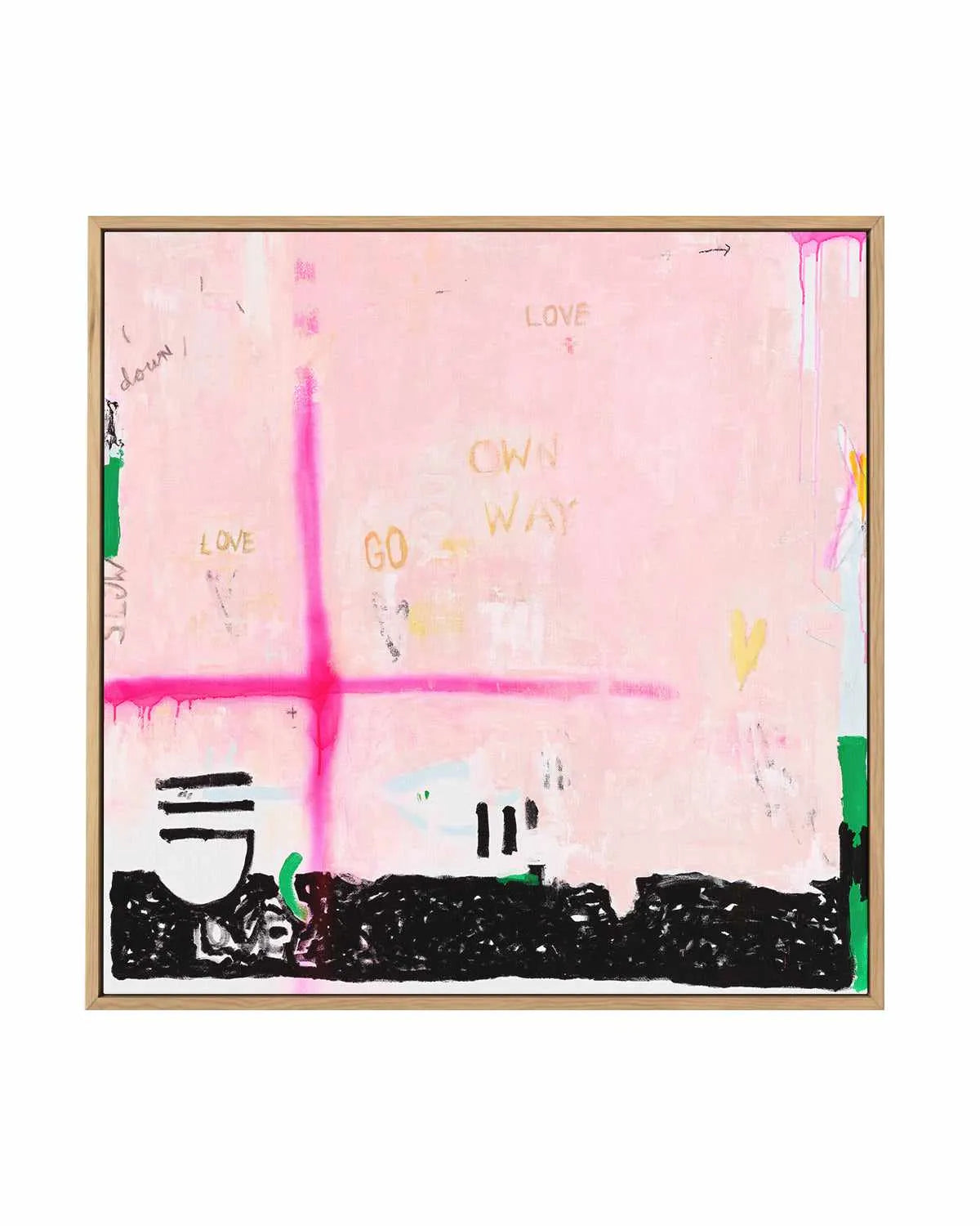 Go Your Own Way by Jackie Green | Framed Canvas Art Print from Olive et Oriel where you can shop wallpaper and artworks online