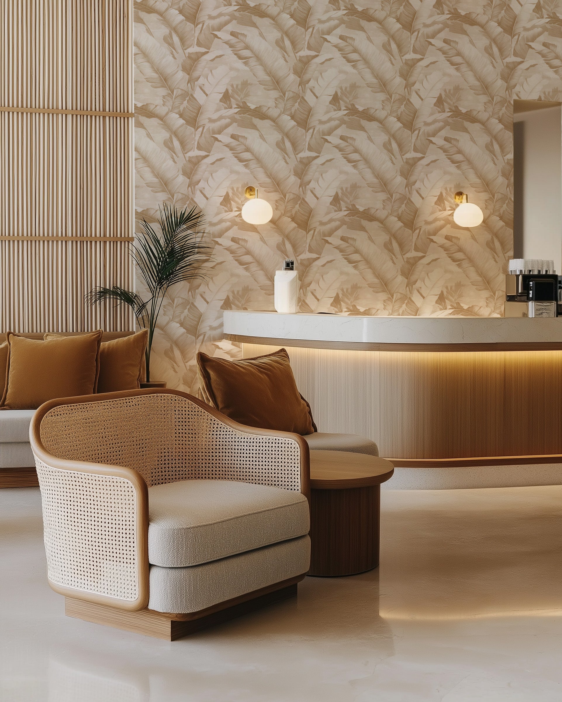 Goa Palms Commercial Vinyl Wallpaper from Olive et Oriel where you can shop wallpaper and artworks online