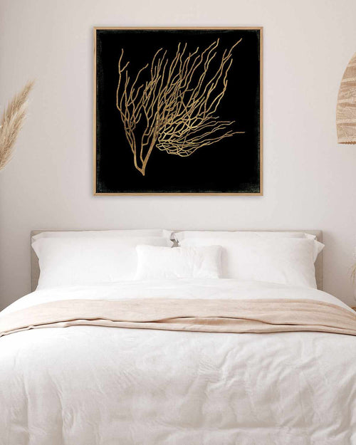 Gold Coral I | Framed Canvas Art Print