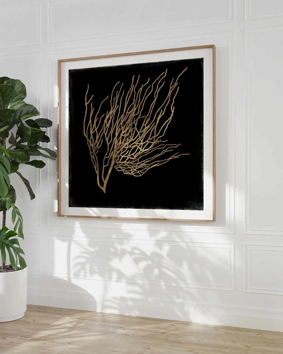 Gold Coral I Art Print from Olive et Oriel where you can shop wallpaper and artworks online