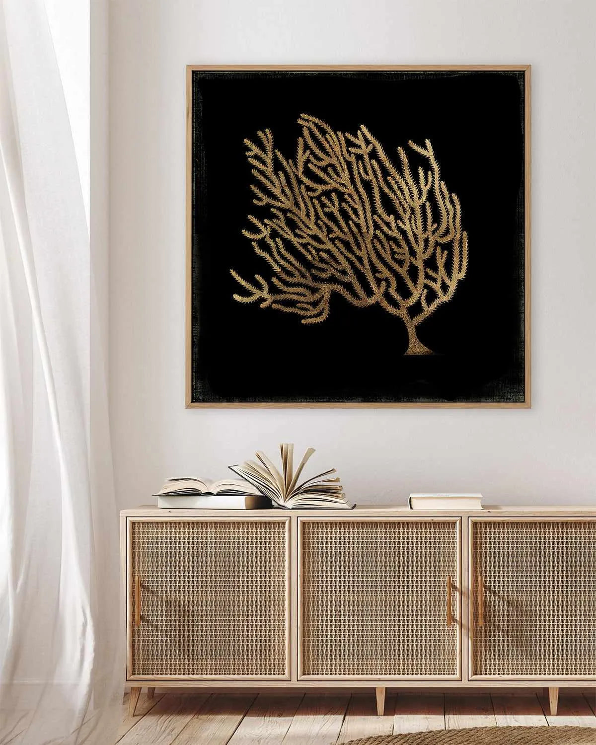 Gold Coral II | Framed Canvas Art Print from Olive et Oriel where you can shop wallpaper and artworks online