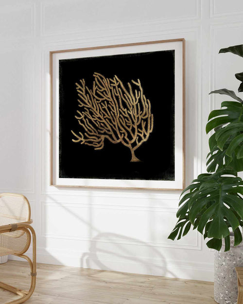 Gold Coral II Art Print