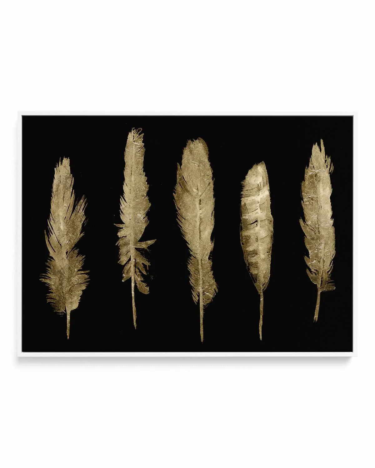 Gold Feathers II | Framed Canvas Art Print from Olive et Oriel where you can shop wallpaper and artworks online