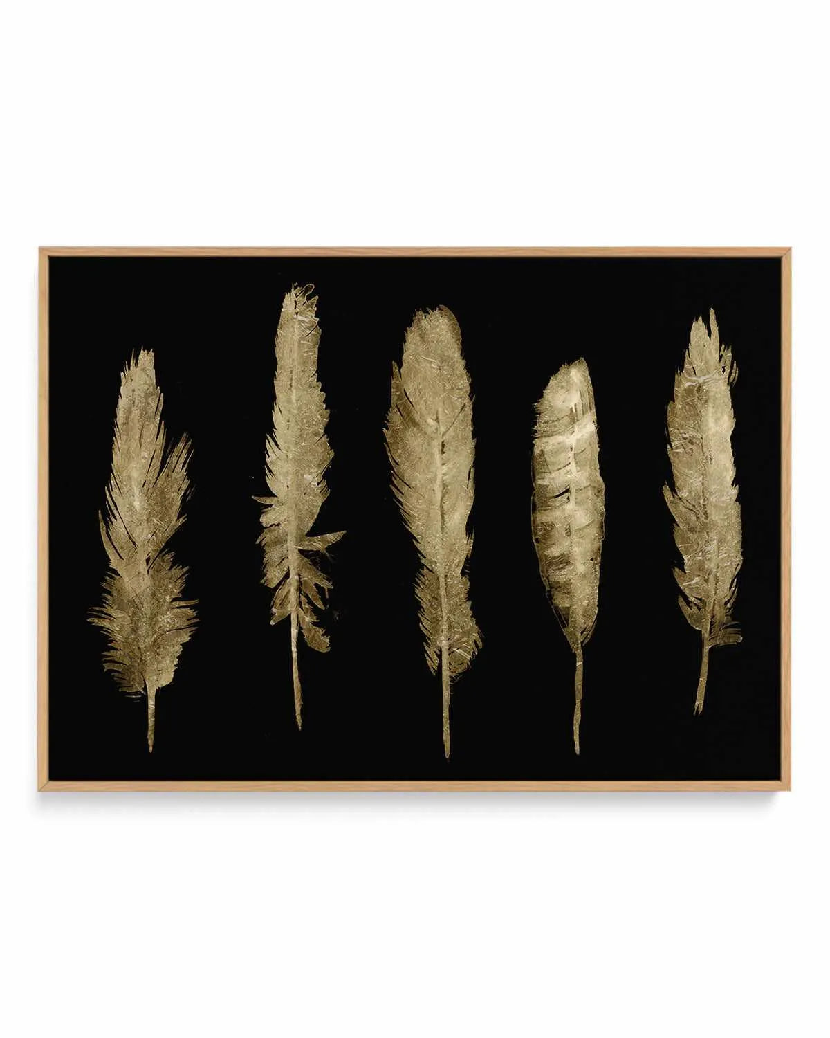 Gold Feathers II | Framed Canvas Art Print from Olive et Oriel where you can shop wallpaper and artworks online