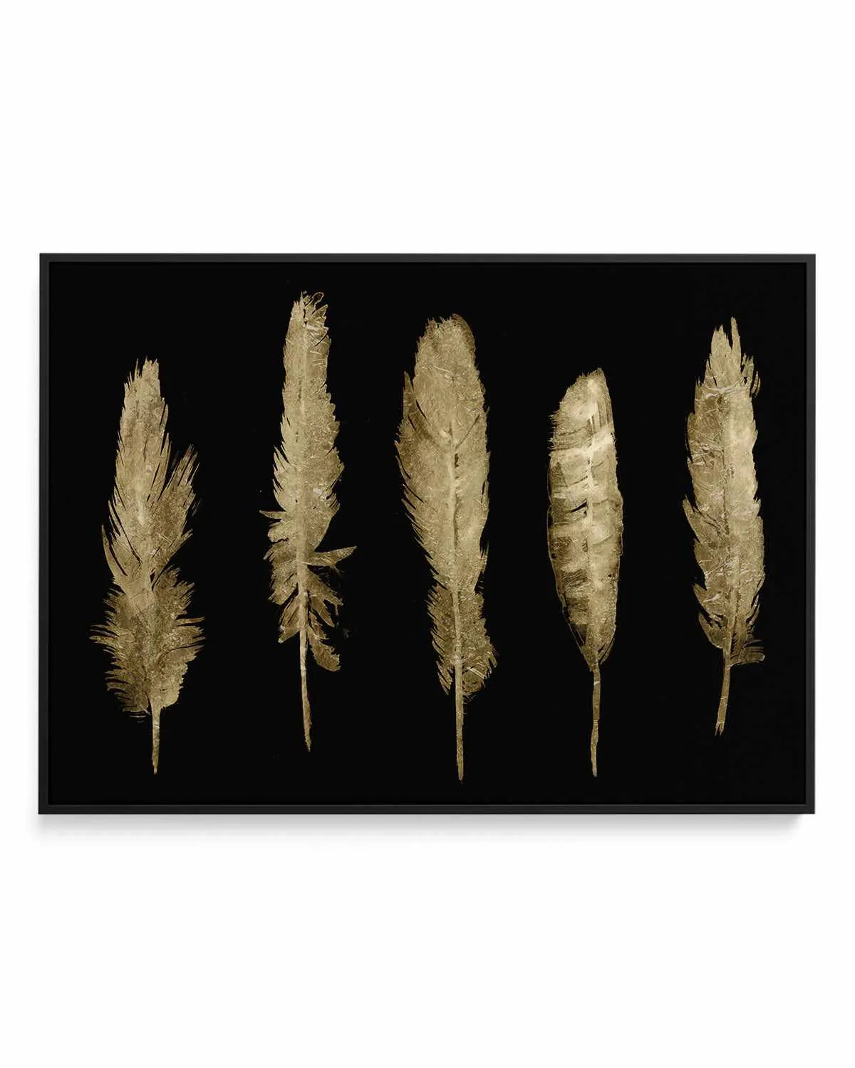 Gold Feathers II | Framed Canvas Art Print from Olive et Oriel where you can shop wallpaper and artworks online