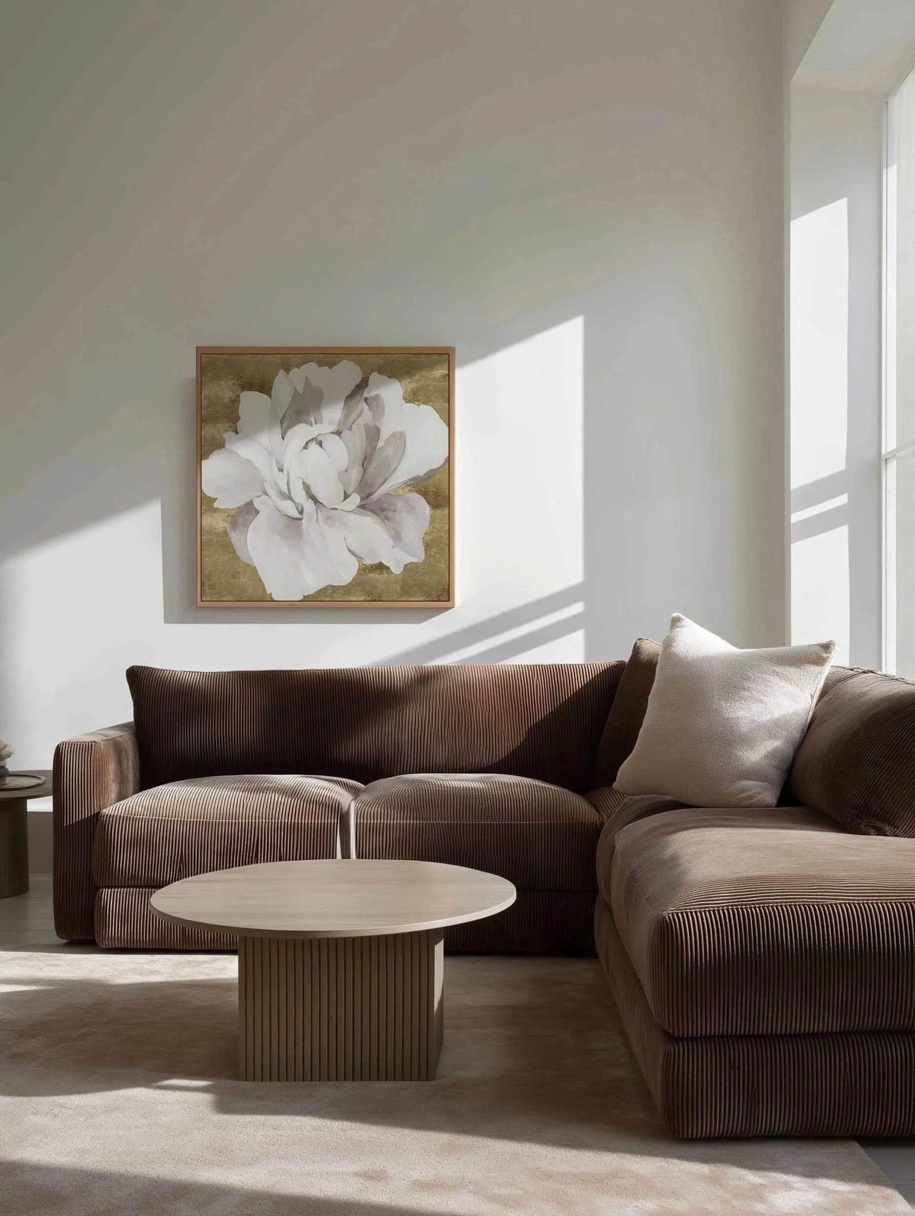 Gold Flower I | Framed Canvas Art Print from Olive et Oriel where you can shop wallpaper and artworks online