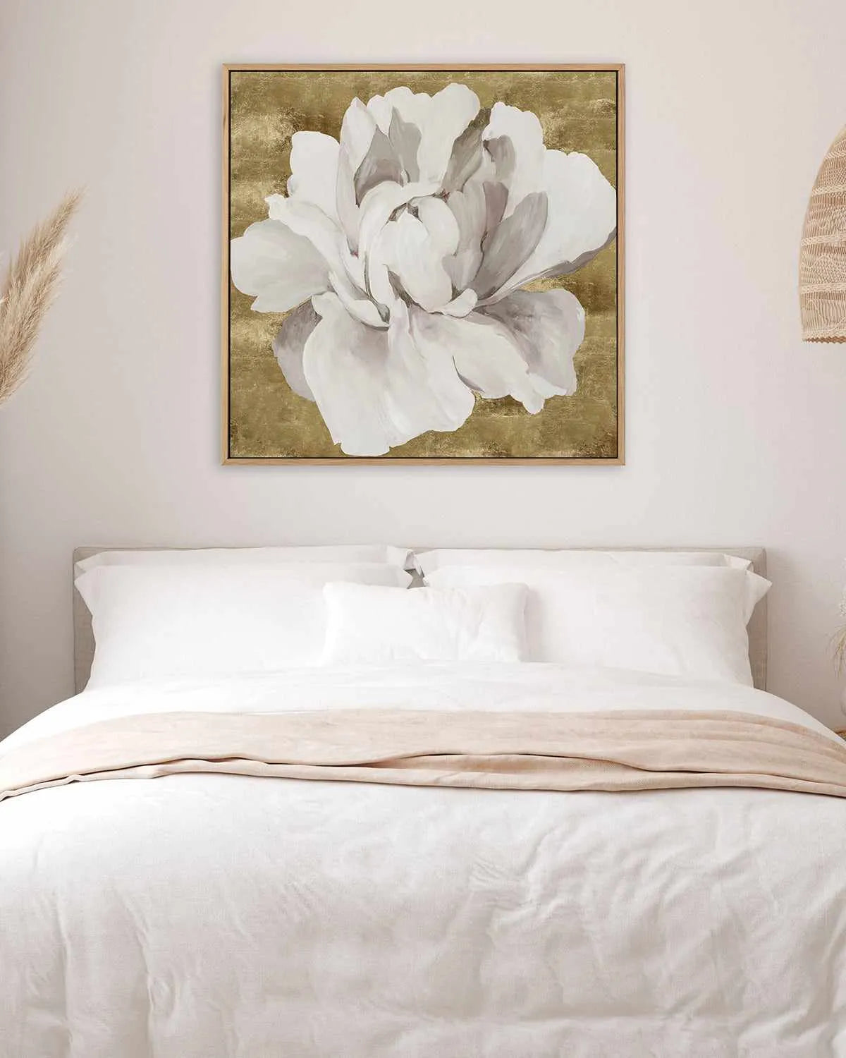 Gold Flower I | Framed Canvas Art Print from Olive et Oriel where you can shop wallpaper and artworks online