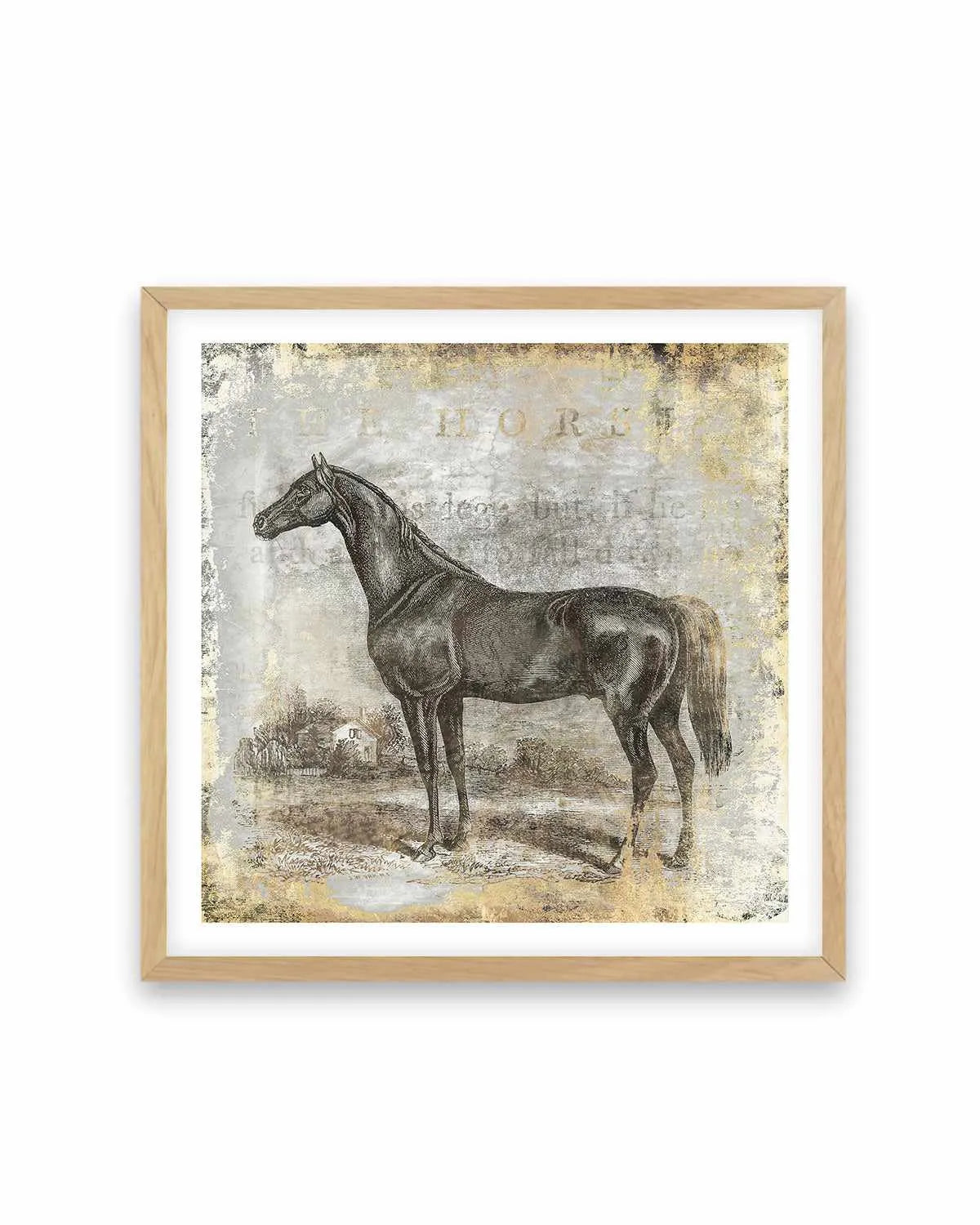 Gold Stallion I Art Print from Olive et Oriel where you can shop wallpaper and artworks online