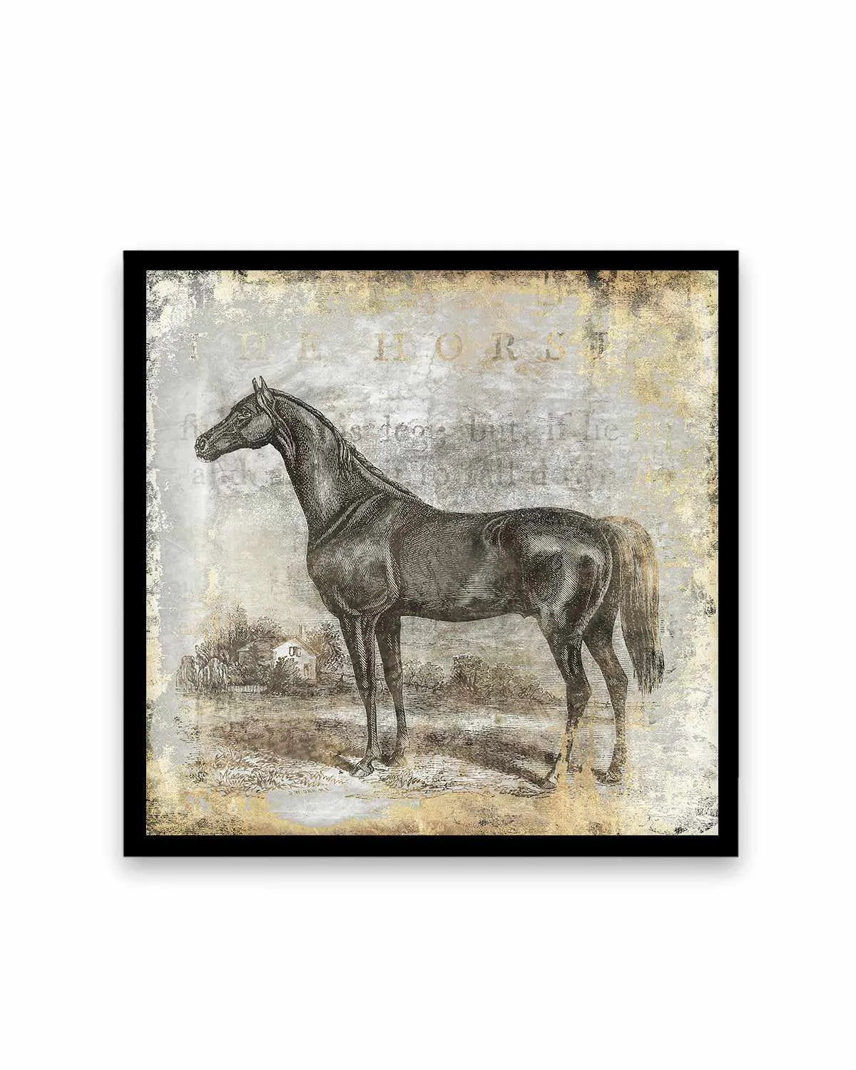 Gold Stallion I Art Print from Olive et Oriel where you can shop wallpaper and artworks online