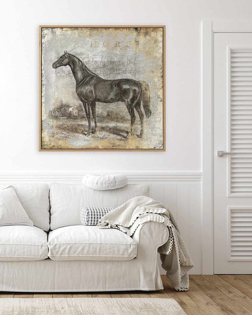 Gold Stallion I | Framed Canvas Art Print