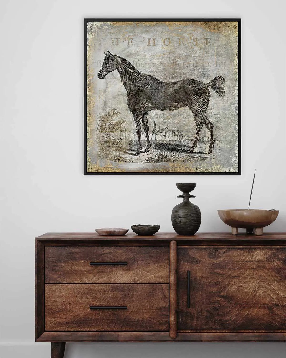 Gold Stallion III | Framed Canvas Art Print from Olive et Oriel where you can shop wallpaper and artworks online