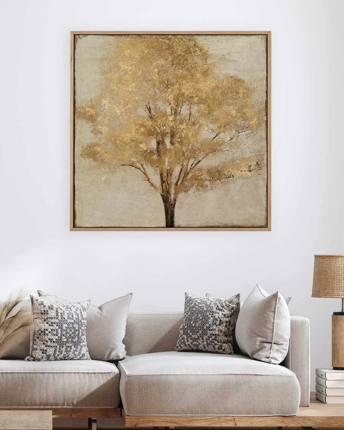Gold Umber | Framed Canvas Art Print from Olive et Oriel where you can shop wallpaper and artworks online