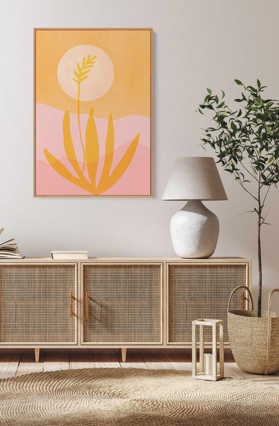 Golden Agave Sunset By Kristian Gallagher | Framed Canvas Art Print from Olive et Oriel where you can shop wallpaper and artworks online