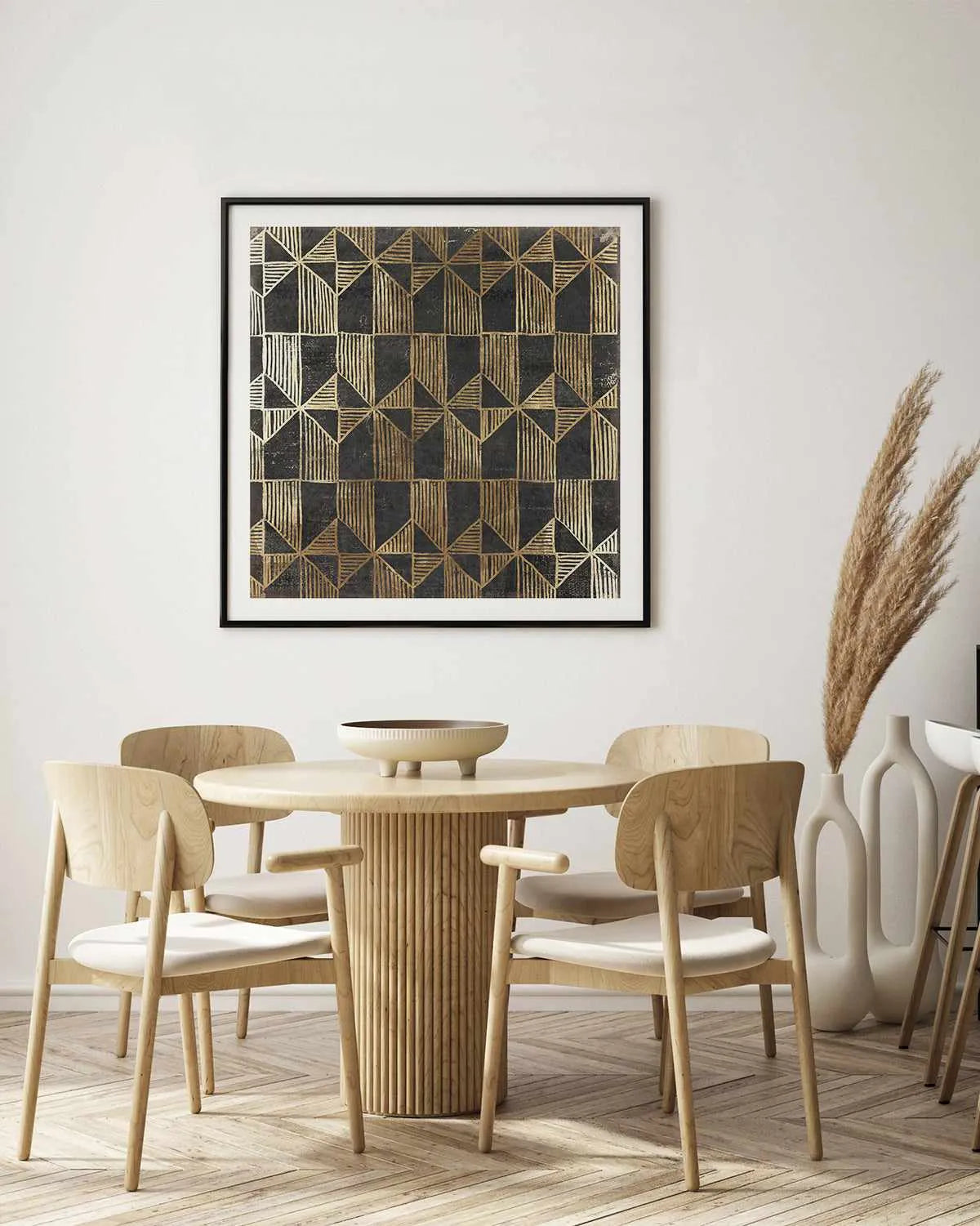 Golden Art Deco I Art Print from Olive et Oriel where you can shop wallpaper and artworks online