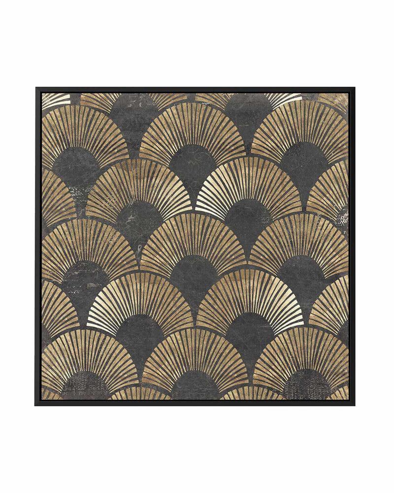 Golden Art Deco II | Framed Canvas Art Print