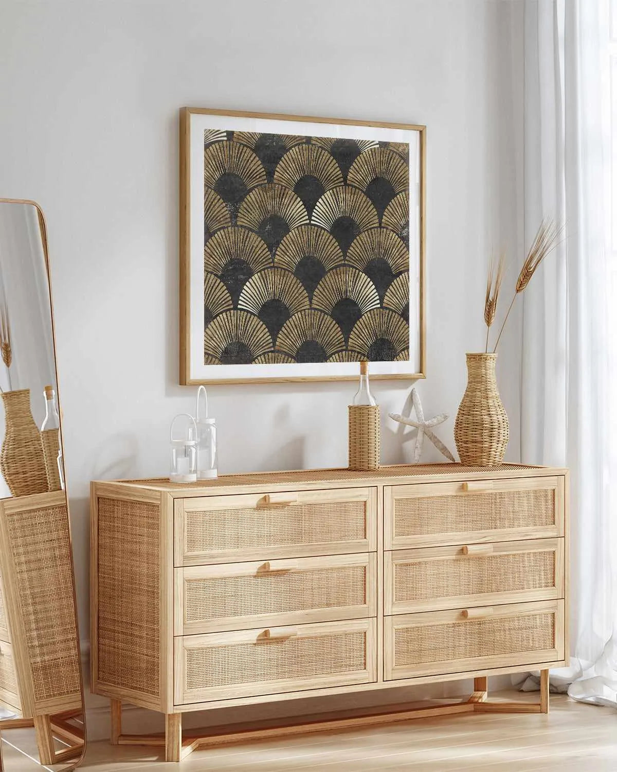 Golden Art Deco II Art Print from Olive et Oriel where you can shop wallpaper and artworks online