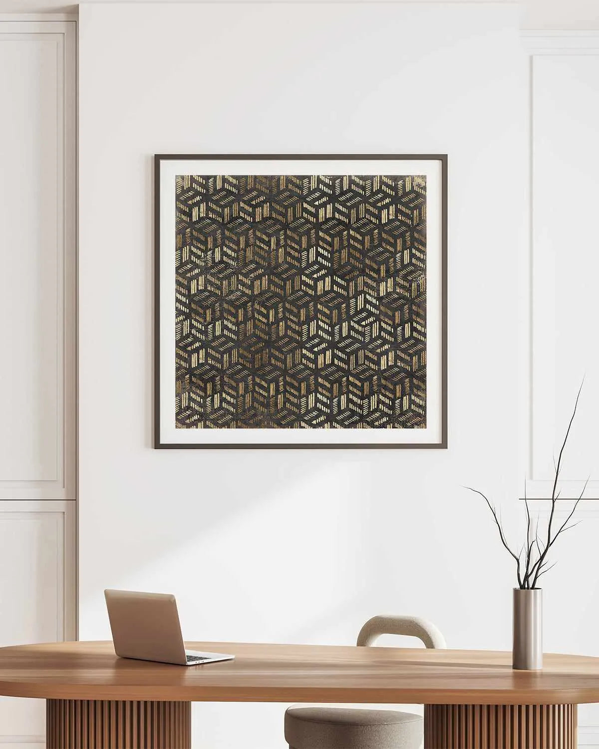 Golden Art Deco III Art Print from Olive et Oriel where you can shop wallpaper and artworks online
