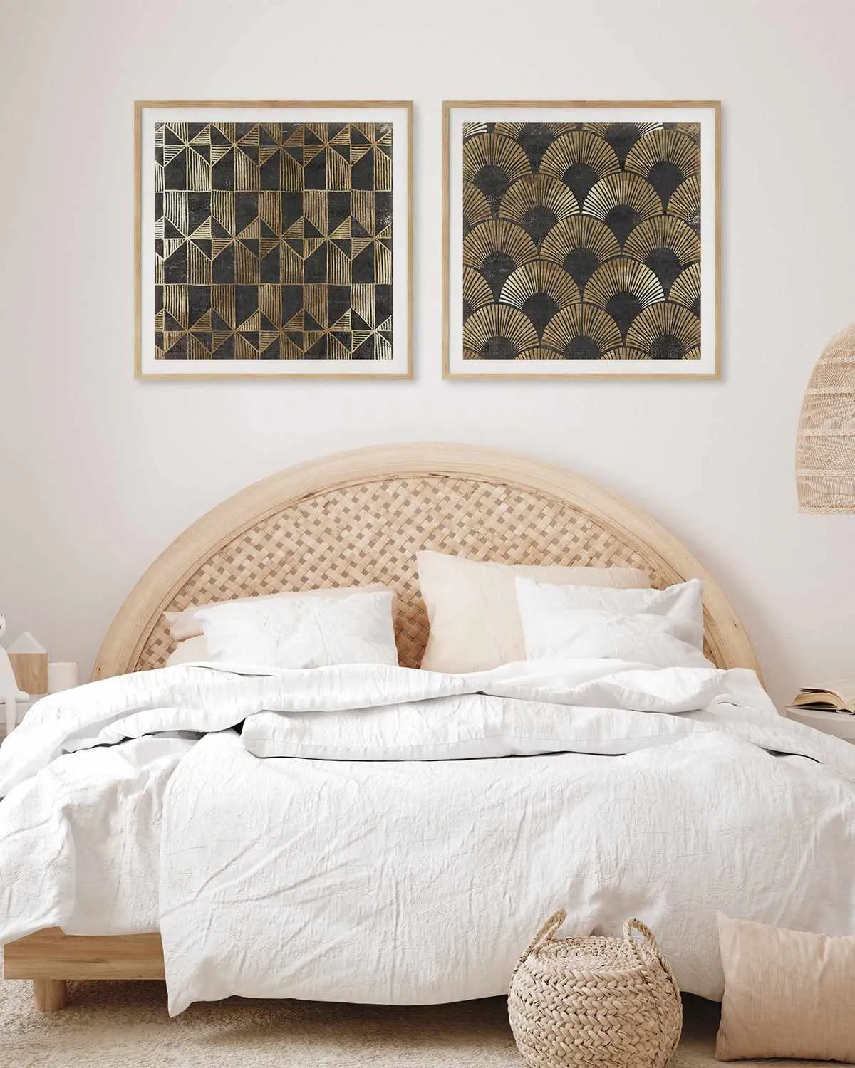 Golden Art Deco II Art Print from Olive et Oriel where you can shop wallpaper and artworks online