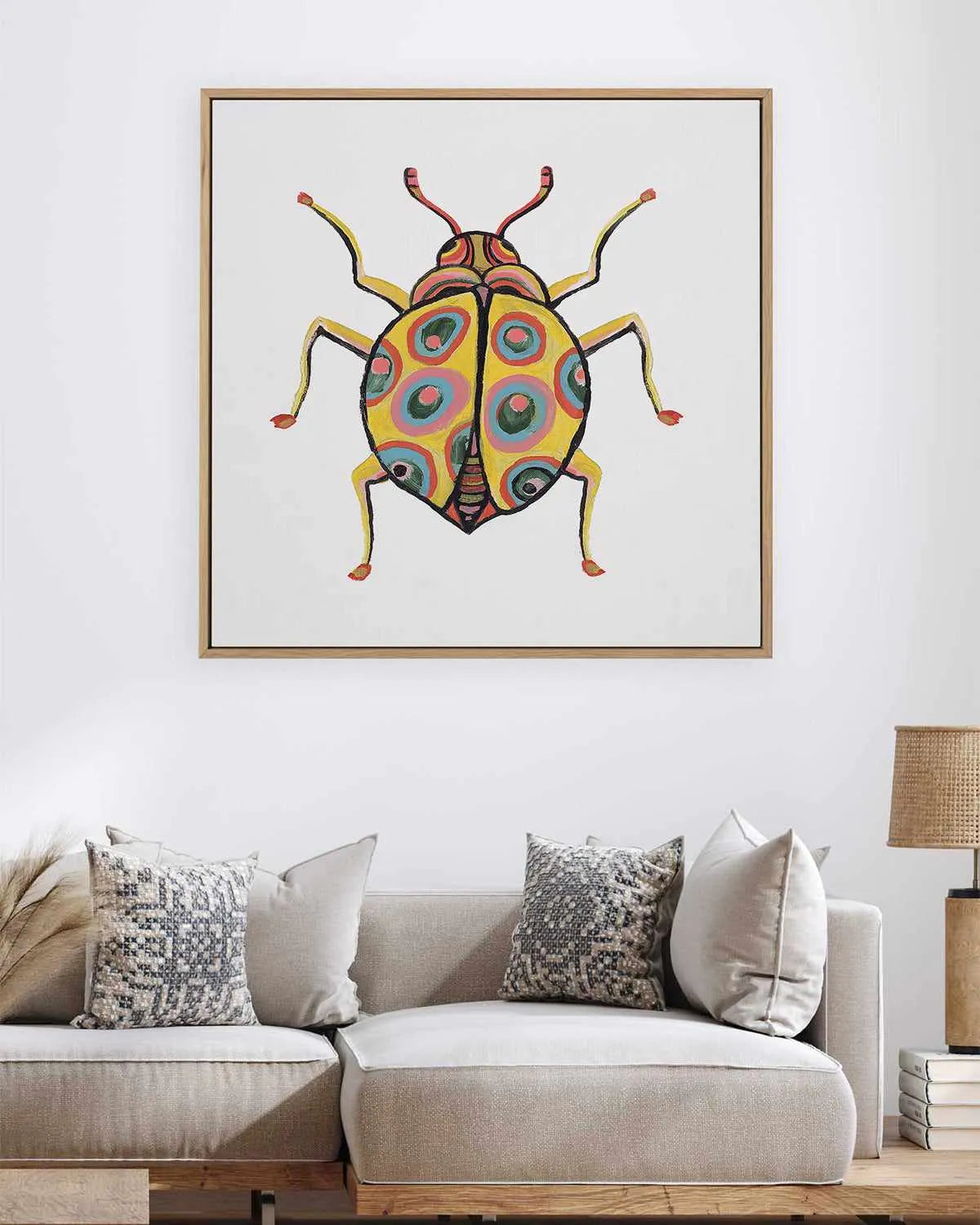 Golden Beetle | Framed Canvas Art Print from Olive et Oriel where you can shop wallpaper and artworks online
