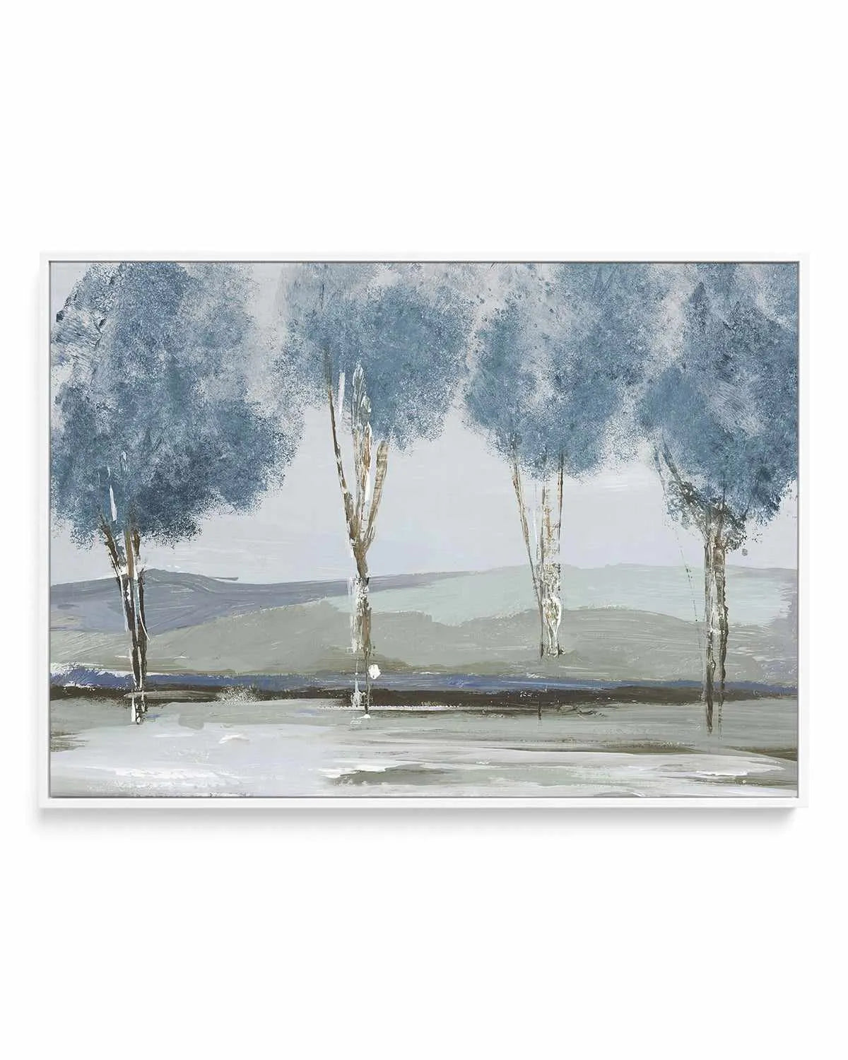 Golden Birch Tree Forest | Framed Canvas Art Print from Olive et Oriel where you can shop wallpaper and artworks online