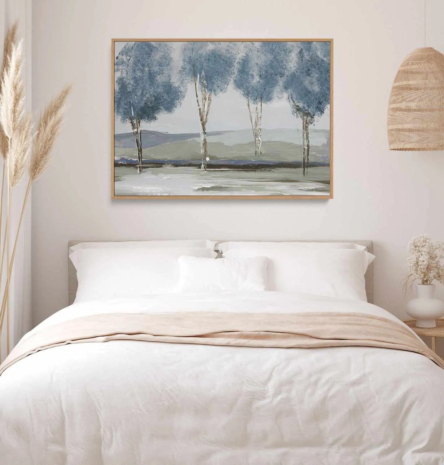 Golden Birch Tree Forest | Framed Canvas Art Print from Olive et Oriel where you can shop wallpaper and artworks online