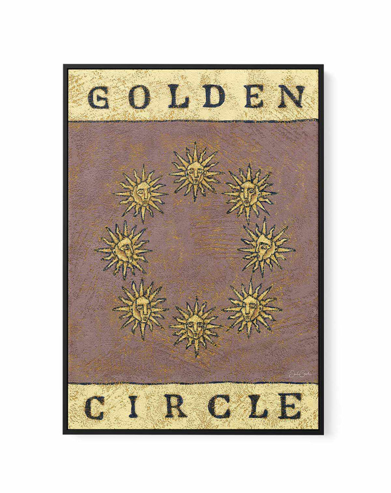 Golden Circle by Julie Celina | Framed Canvas Art Print