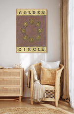 Golden Circle by Julie Celina | Framed Canvas Art Print